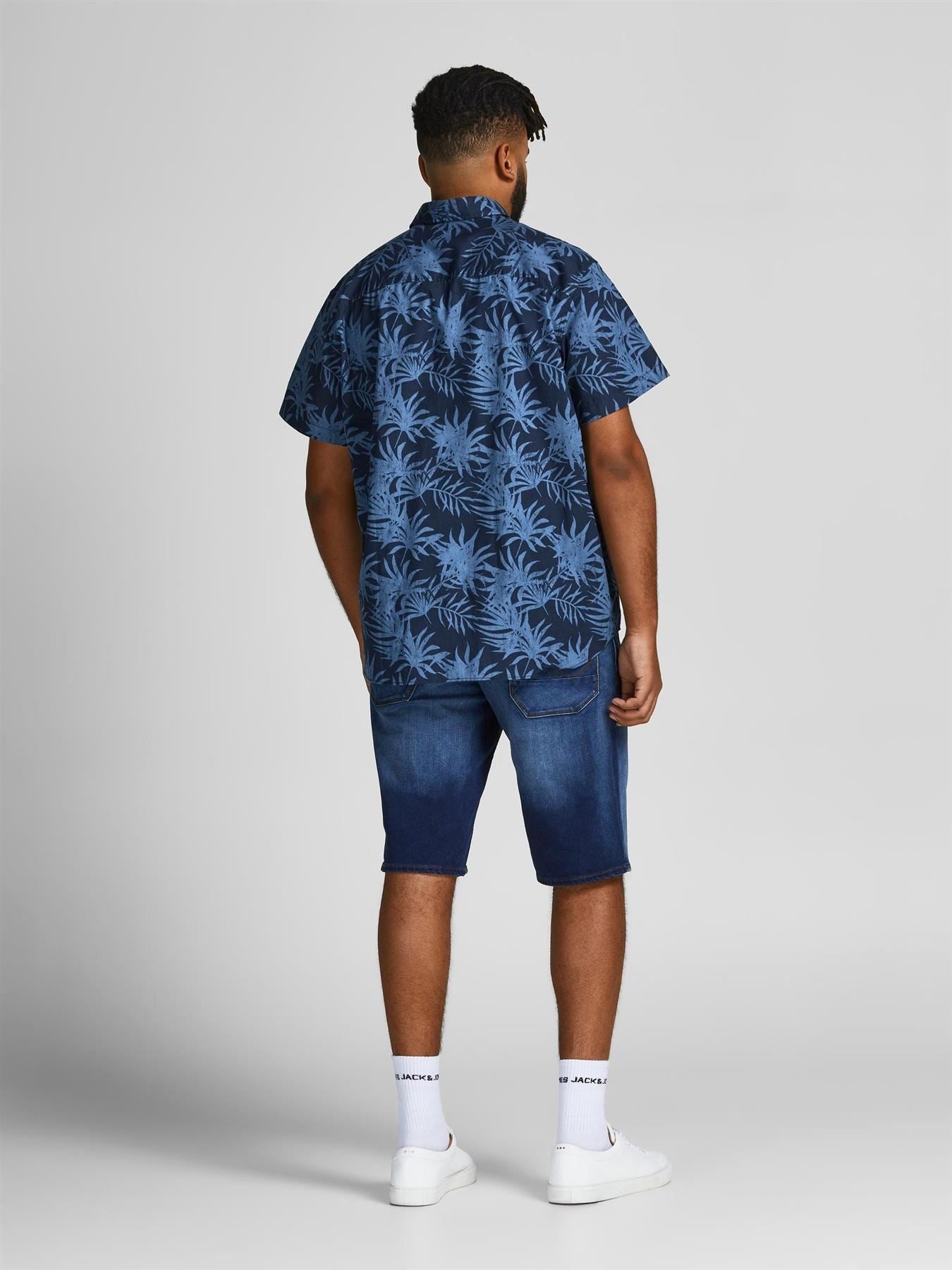 Jack & Jones Big & Tall Fit Size Men's Pure Cotton Floral Shirt in Size 2XL-6XL, 2 Colours