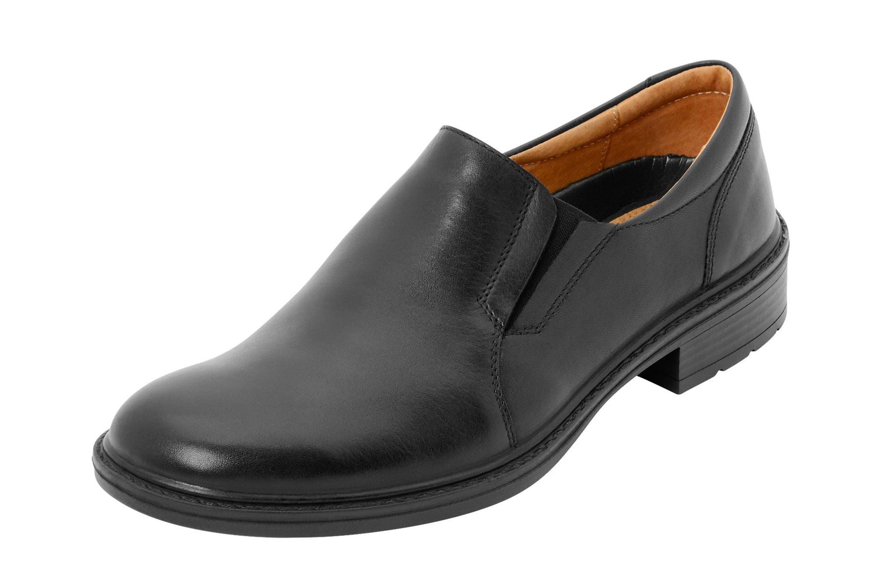 DB's Men's Wide (EE Fit) Formal Slip On Shoes (Keane) in Black Size 7 - 12
