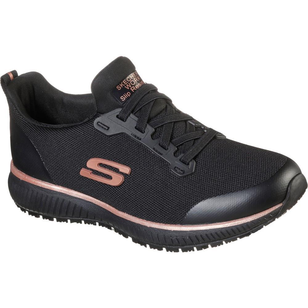 Skechers (77222EC) Ladies Squad SR in Black/Rose Gold Size 6 to 9