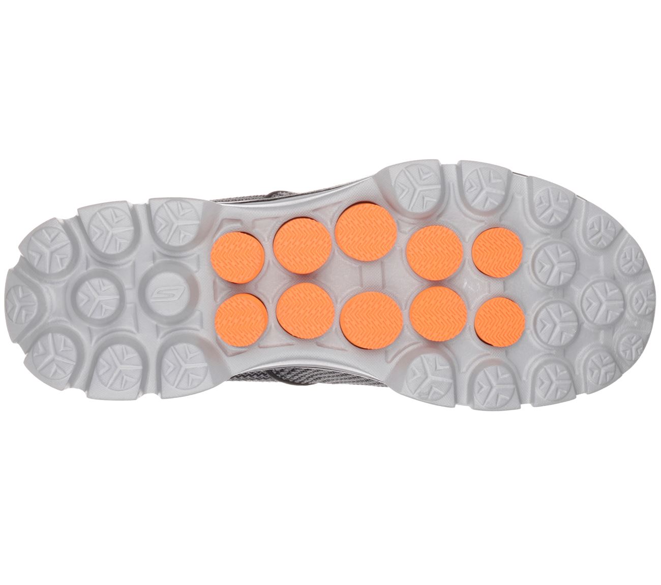 SKECHERS Men's Gowalk3 Athletic Walking/Running Trainers in Charcoal/Orange, Size UK6 to UK13