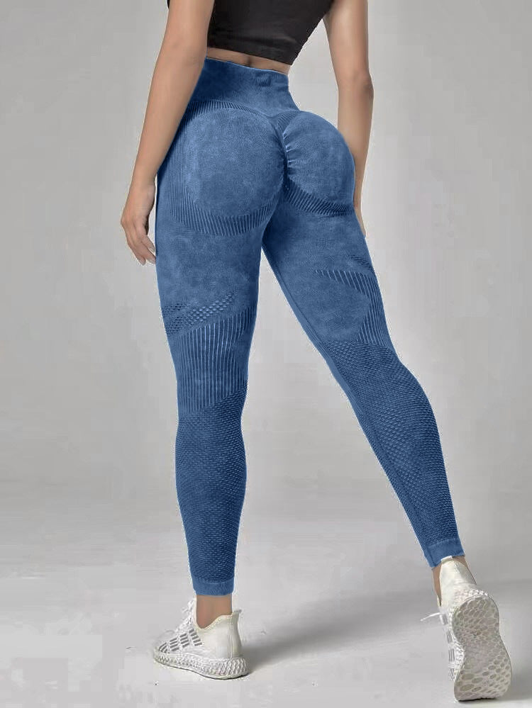 Hollow Design Seamless Leggings High Waist Hip Lifting Running Sports Fitness Yoga Pants Fashion Women's Clothing