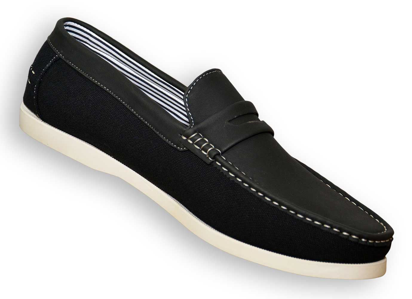 D555 Men's Slip On Shoe ADONIS in Size UK10 to UK15, Black, Grey