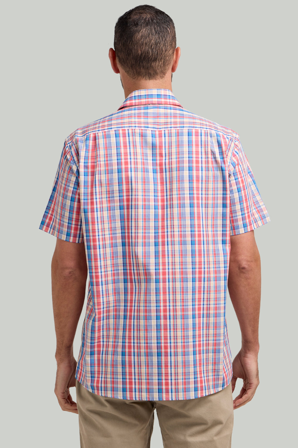 Double TWO Plaid Check Short Sleeve Shirt For Men in 2 Colours, M-5XL