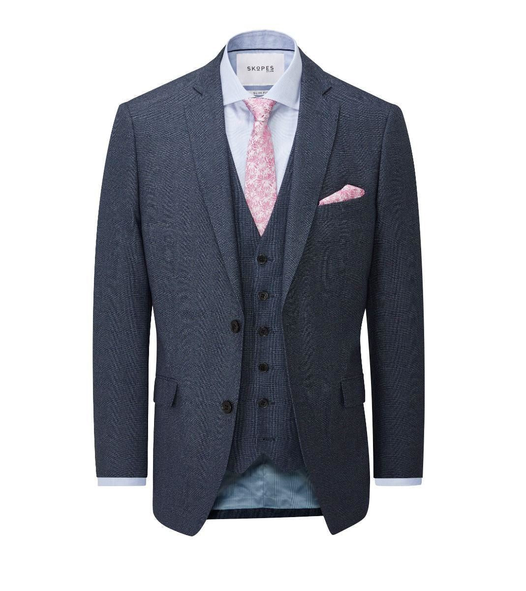 Skopes Men's Harcourt Tailored Fit Jacket in Blue 34 to 62 Short to Long