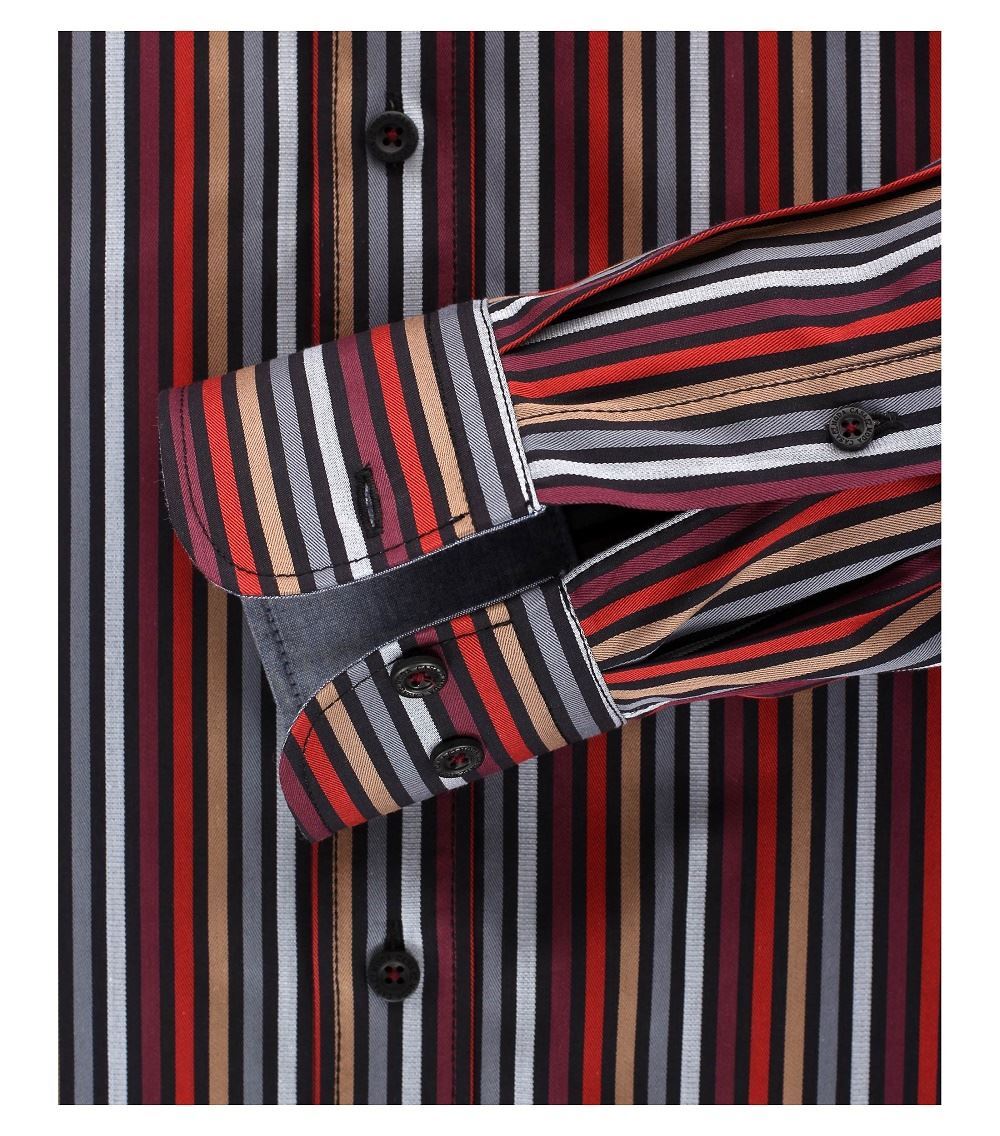 Casa Moda Premium Cotton LS Striped Shirt in Size L to 5XL, 2 Options