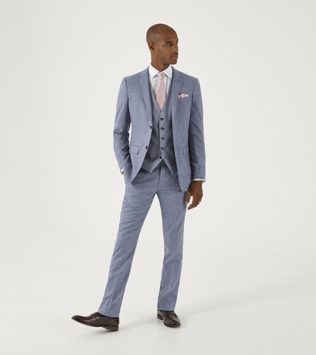 Skopes Slim Fit Jodrell Suit Jacket For Men in Blue Marl, 34S-48L