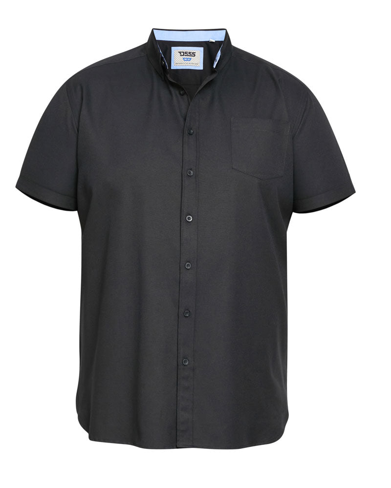 D555 Men's Plus Size JAMES Oxford Short Sleeve Shirt in 5 Colours 2XL to 8XL