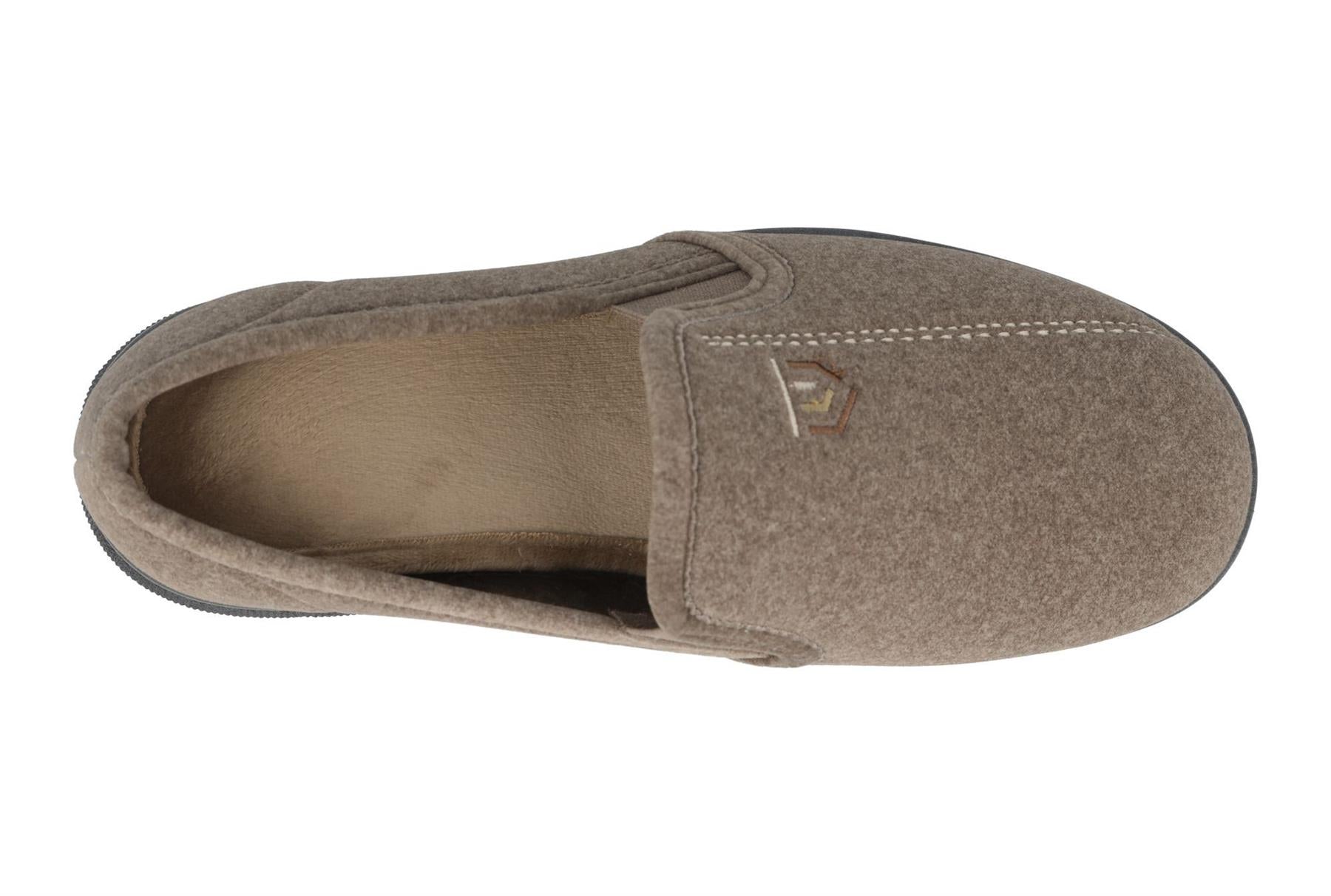 DB Shoes Men's 6V Fit Classic Loafer Shoes in Taupe, Sizes 6 to 12