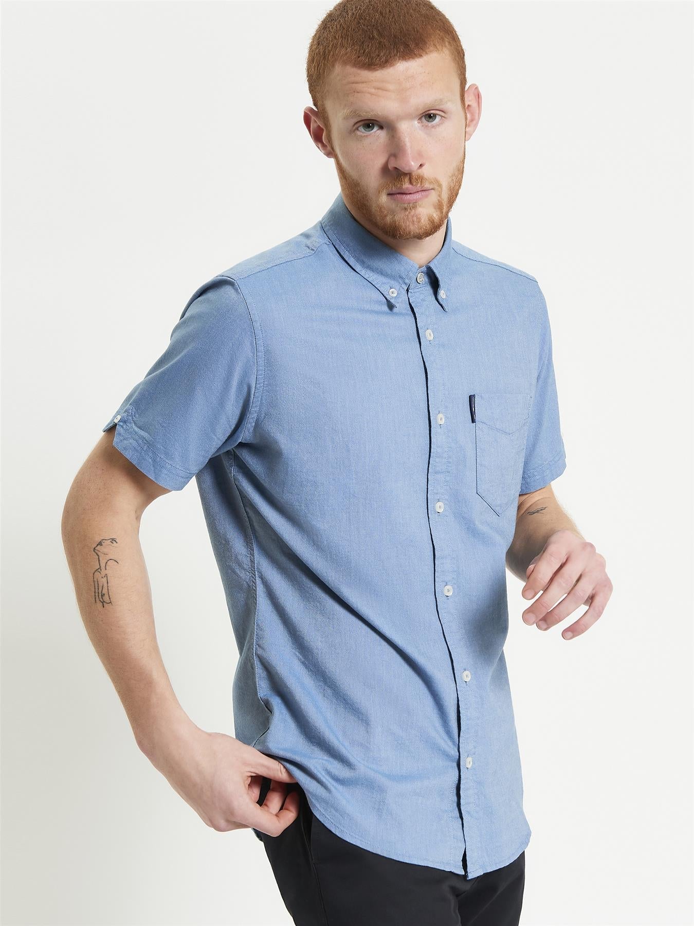 Ben Sherman Signature Oxford Short Sleeve Shirt For Men in 2 Colours, 2XL-5XL