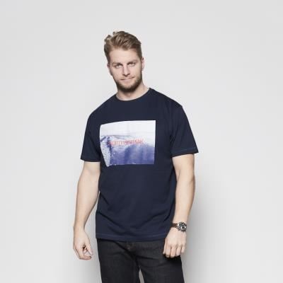 North564 Mens Big Size Short Sleeves Printed Crew Neck Tee in EU Size