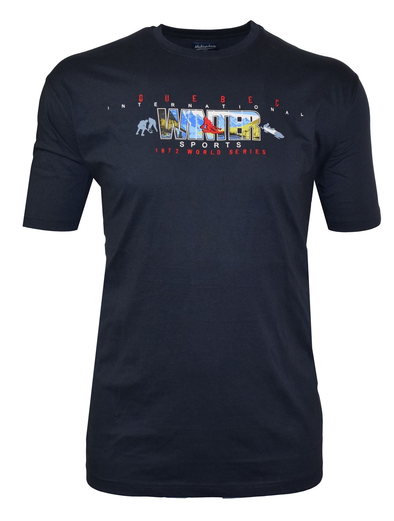 Metaphor Pure Cotton Printed T Shirt (AW18) in Size 2XL to 6XL, Multiple Options