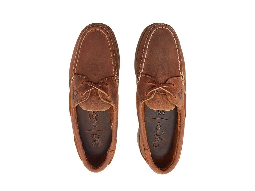 Chatham Women's Java Lady G2 Premium Leather Sustainable Deck Shoes in Walnut 3 to 9