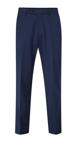 SCOTT Classic Fit Wool Blend Flat Front Suit Trousers in Navy Size 30 - 56