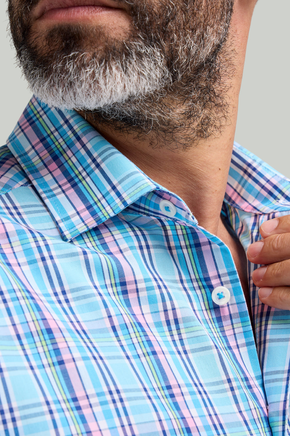 Double TWO Plaid Check Short Sleeve Shirt For Men in 2 Colours, M-5XL