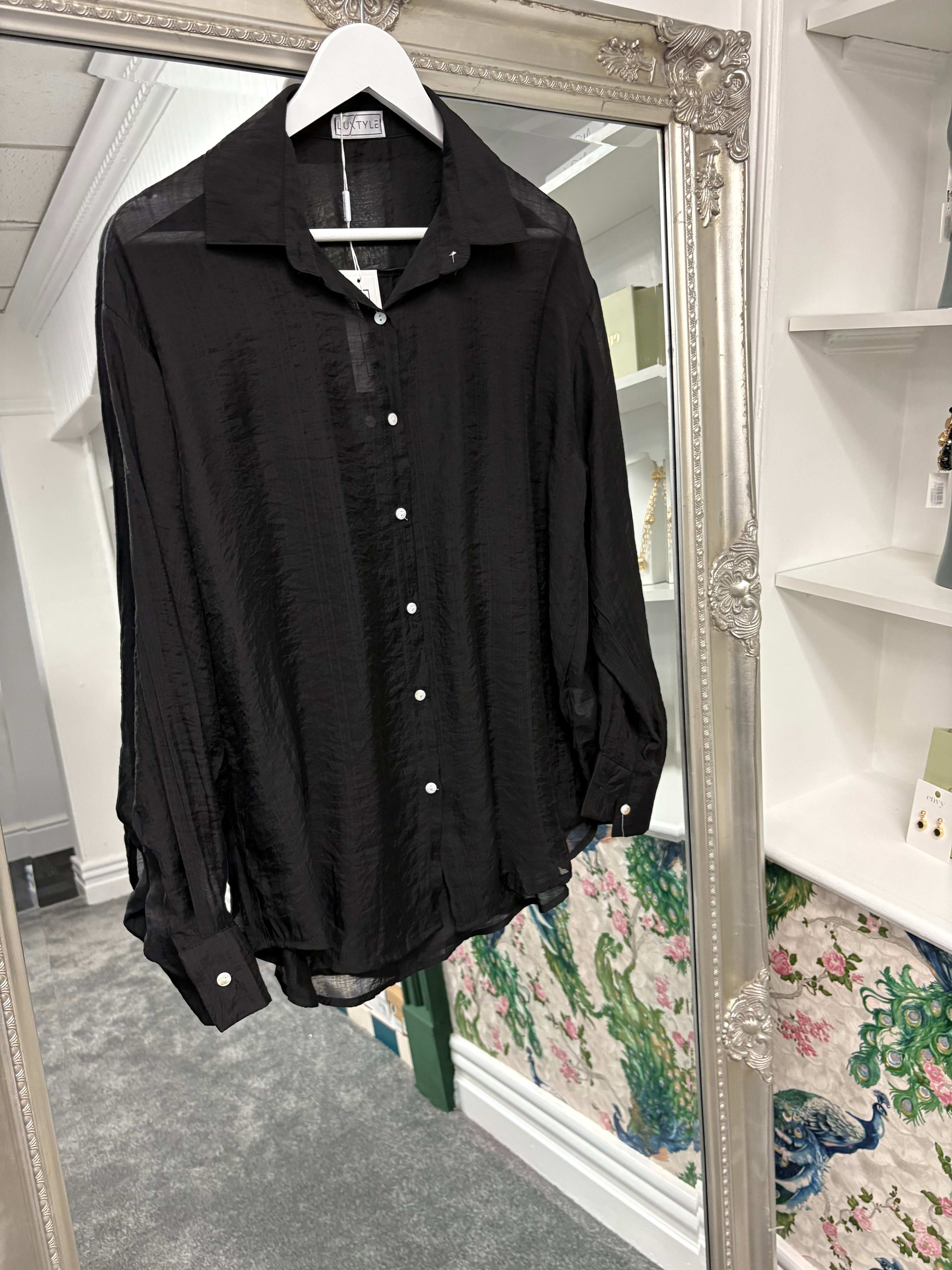 Luxtyle Women’s Rayon Shirt | Lightweight Button Down | One Size 8–18 | 5 Colours