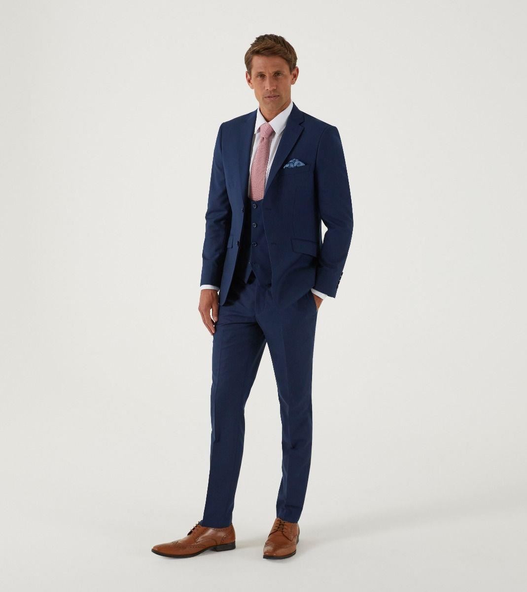 Skopes Men's Milan Tapered Trouser in Blue 28 Short to 42 Regular