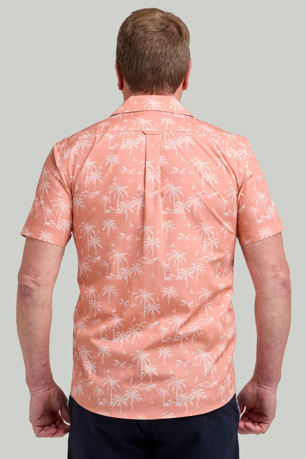 Double TWO Palm Tree Print Short Sleeve Shirt For Men in 2 Colours, M-5XL