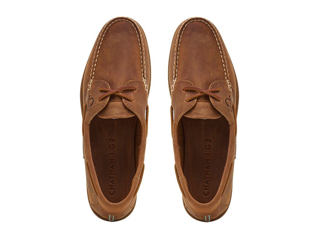 Chatham Leather Sustainable Deck Shoes For Men - Java II G2 in Walnut, 6-15