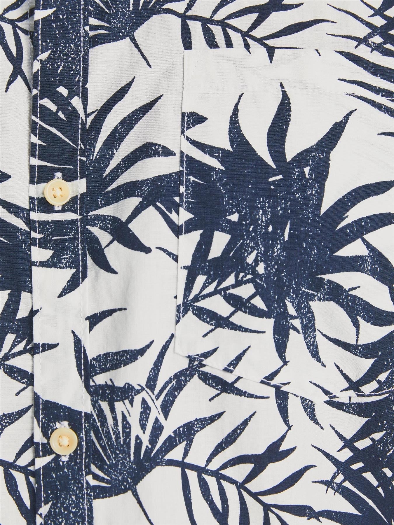 Jack & Jones Big & Tall Fit Size Men's Pure Cotton Floral Shirt in Size 2XL-6XL, 2 Colours