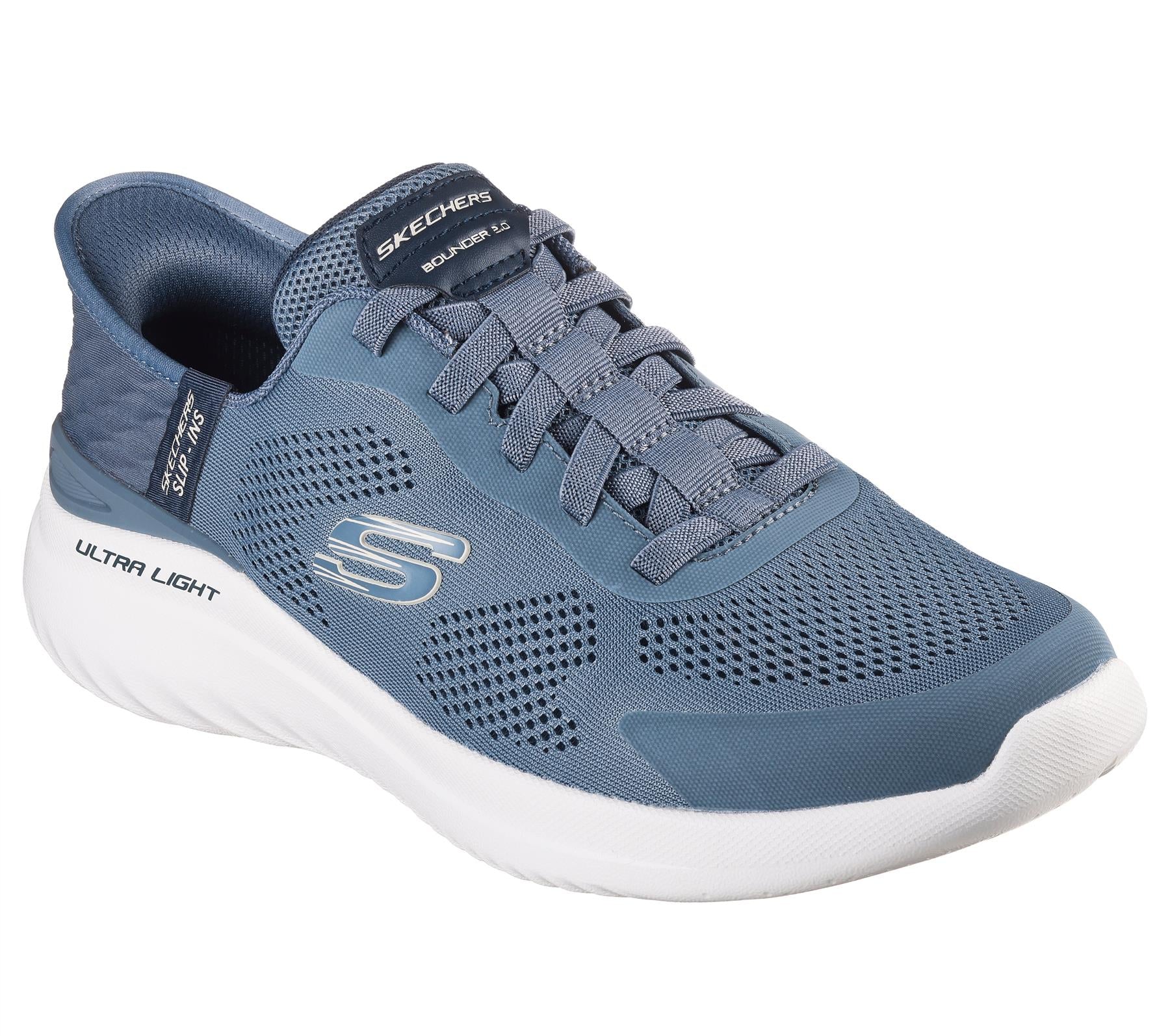 Skechers Slip On Sneaker Shoe For Men Bounder 2.0 Emerged Slip-Ins in Slate, 5.5-13
