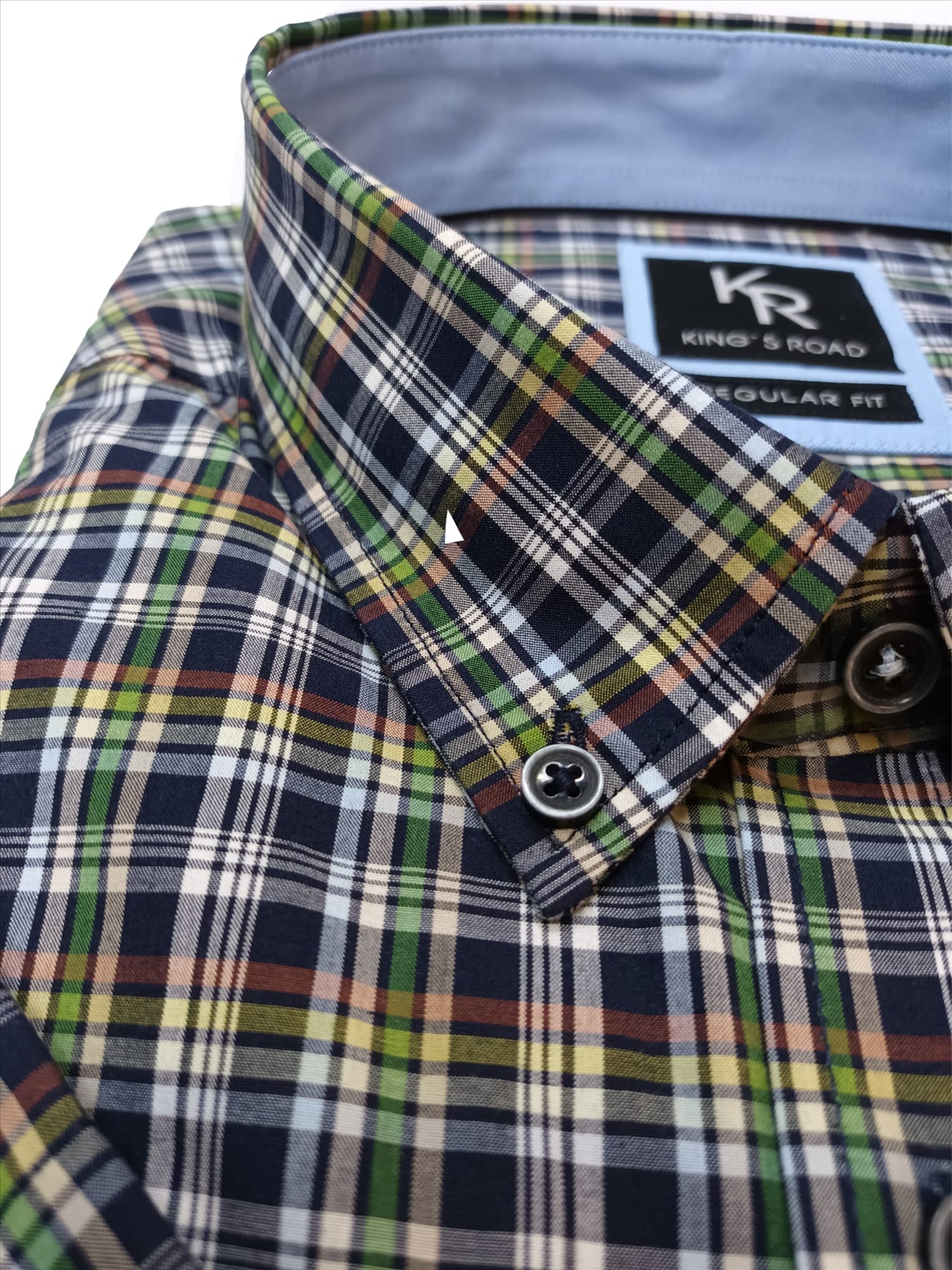 KING'S ROAD Men's UNORWICH (111011) Plus Size Premium Brand Shirt Green 3XL to 7XL