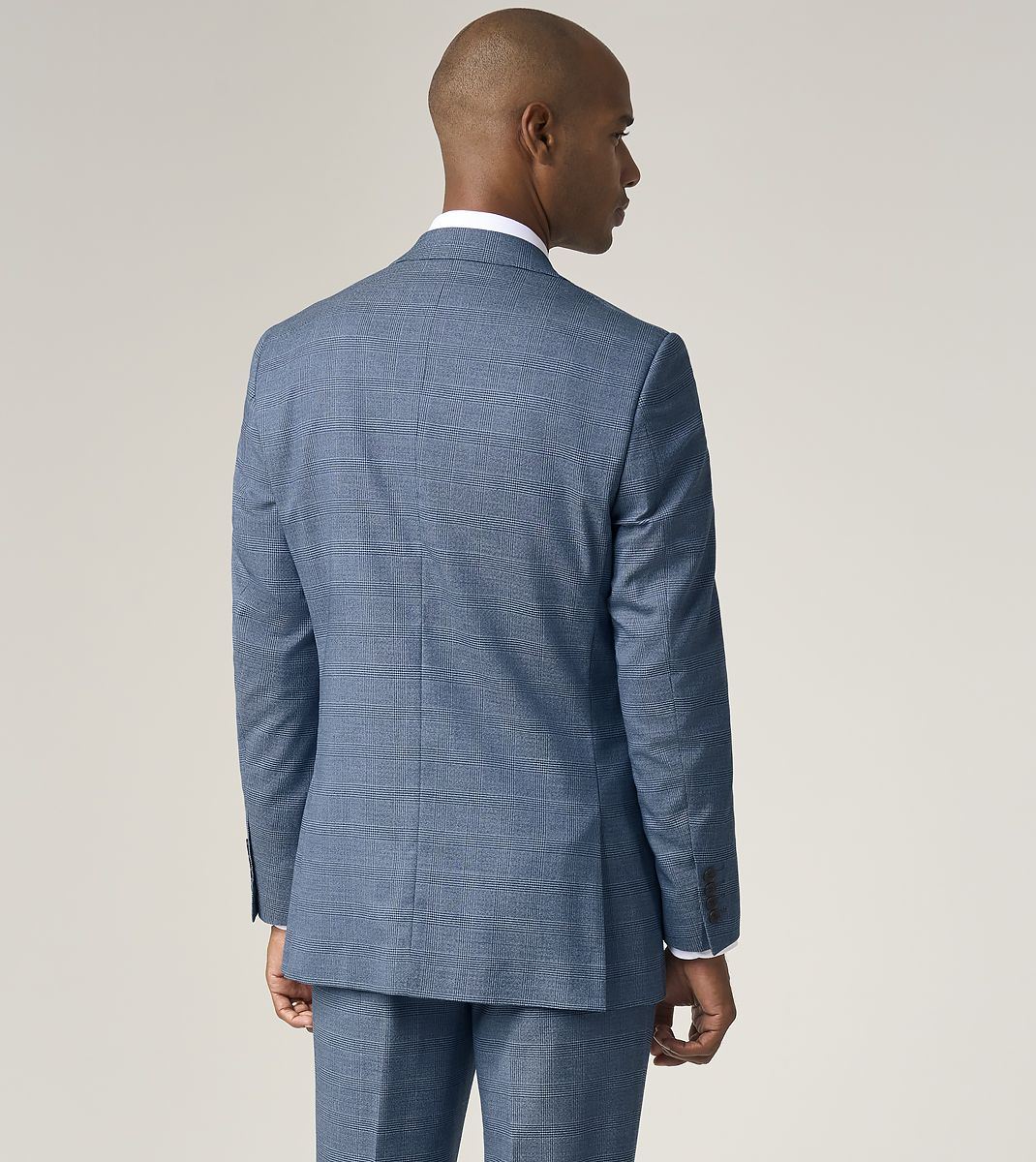 Skopes Tailored Fit Anthony Suit Jacket For Men in Blue Check, 36S-62L