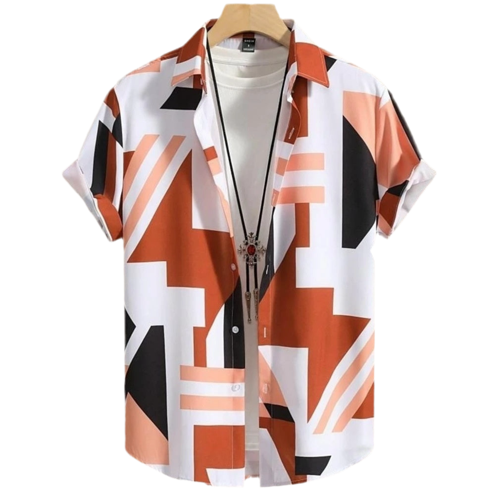 Men’s 3D Digital Print Stitch Shirt – Bold, Stylish & Modern Streetwear