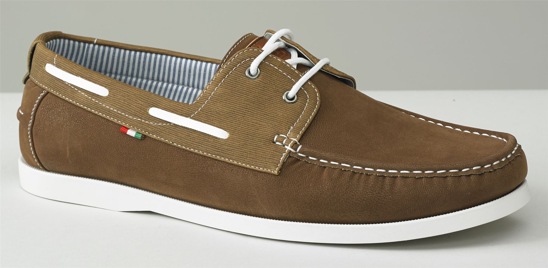 D555 Men's Elton Lace Up Deck Shoes (KS2476) 10-15, 2 Colours