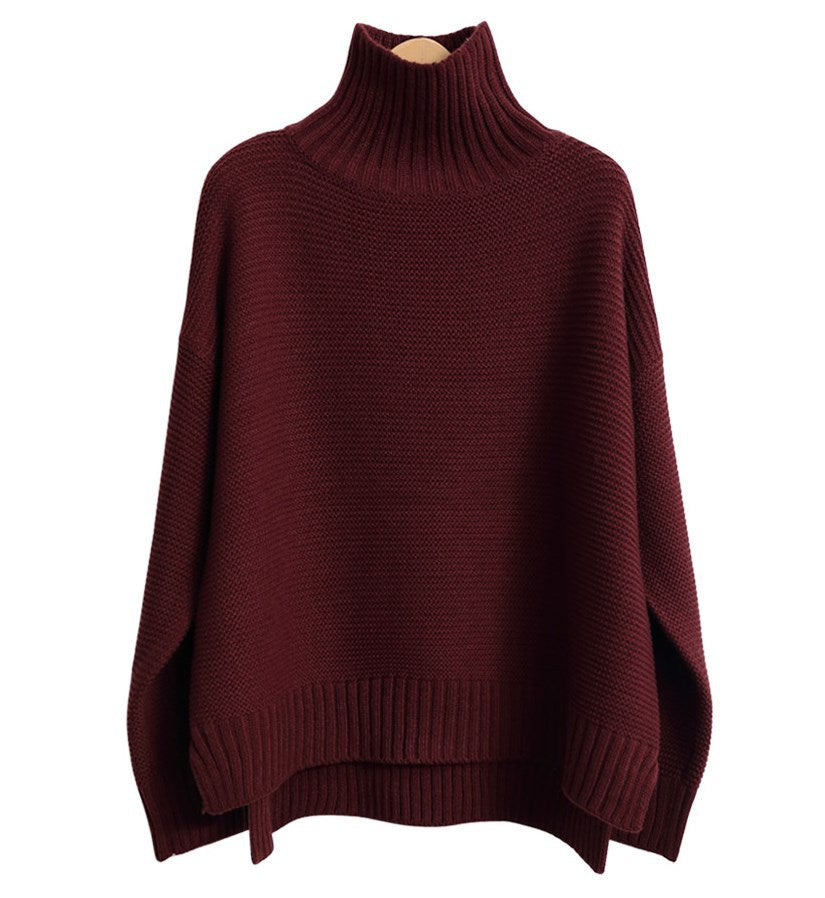 Women’s Cashmere Turtleneck Sweater – Soft Knitted Base Layer Pullover