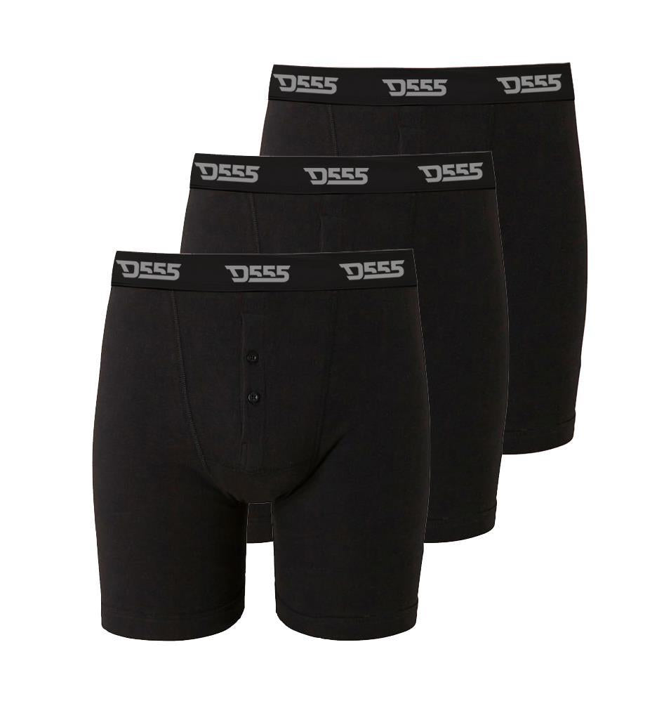 D555 Men's Plus Size Premium Cotton Jersey 3 Pack Boxer Shorts (901000) Size 2XL-8XL,