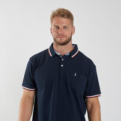North 56*4 Men's Plus Size 100% Cotton Polo Shirt With Log On Chest (21143B) EUXXL-EU6XL, 4 Colours