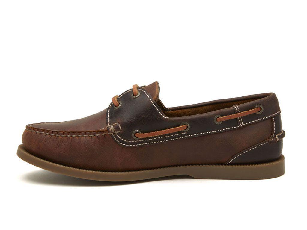 Chatham Mens Leather Bermuda II G2 Walnut/Seahorse Boat Shoes
