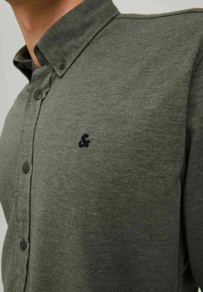 Jack & Jones Long Sleeves Shirt For Men (JJECLASSIC MELANGE) in 4 Colours, L-XL