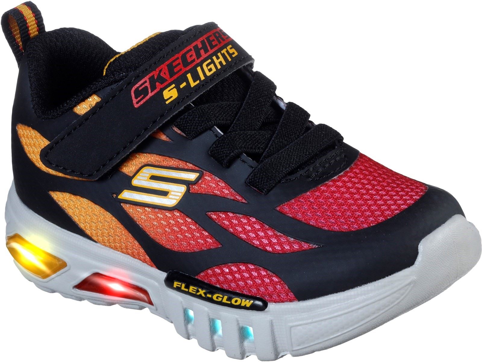 Skechers Flex-Glow Dezlom Sports Shoes Childrens Sports in Black/Red
