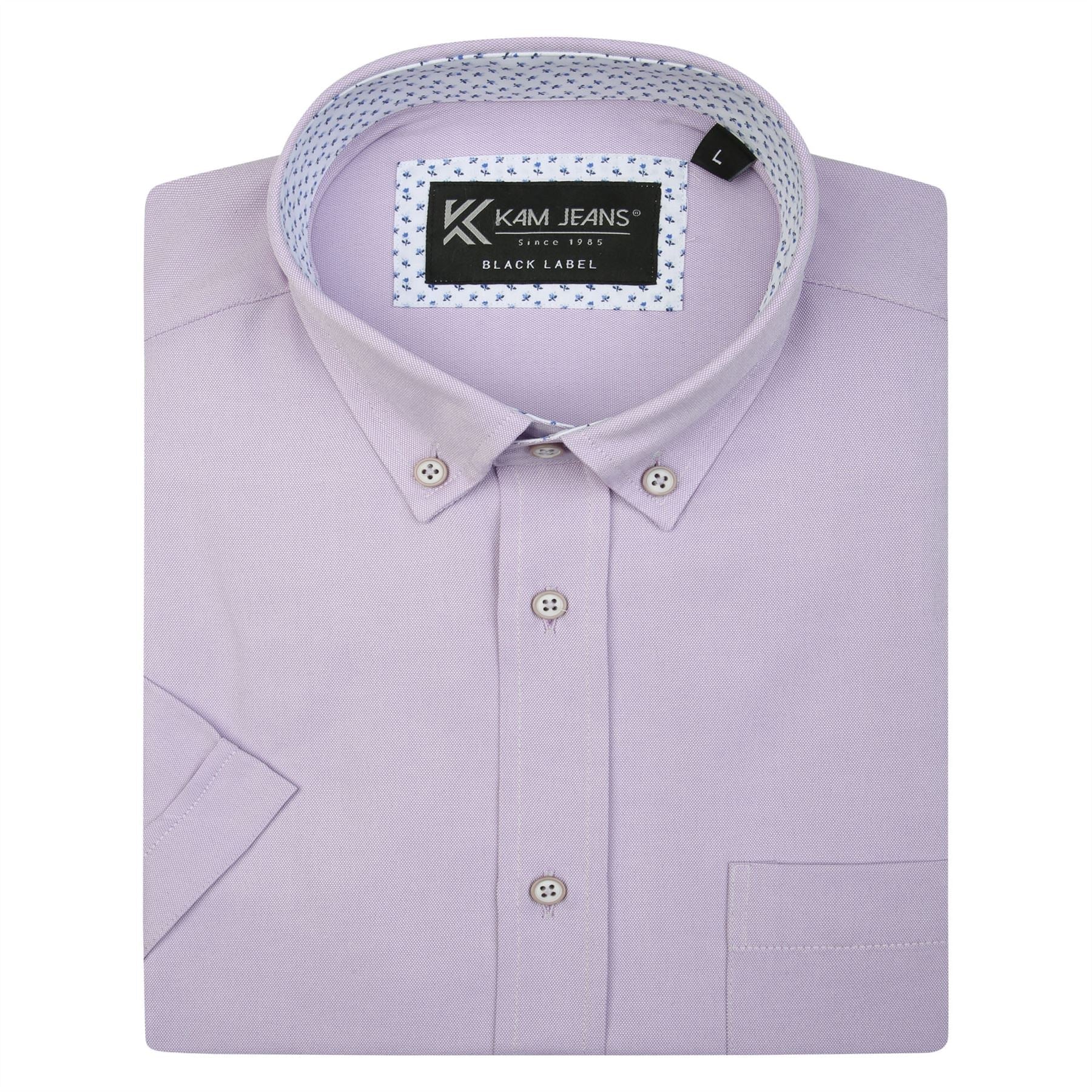 KAM Premium Oxford Short Sleeve Shirt For Men in 7 Colours, 2XL-8XL