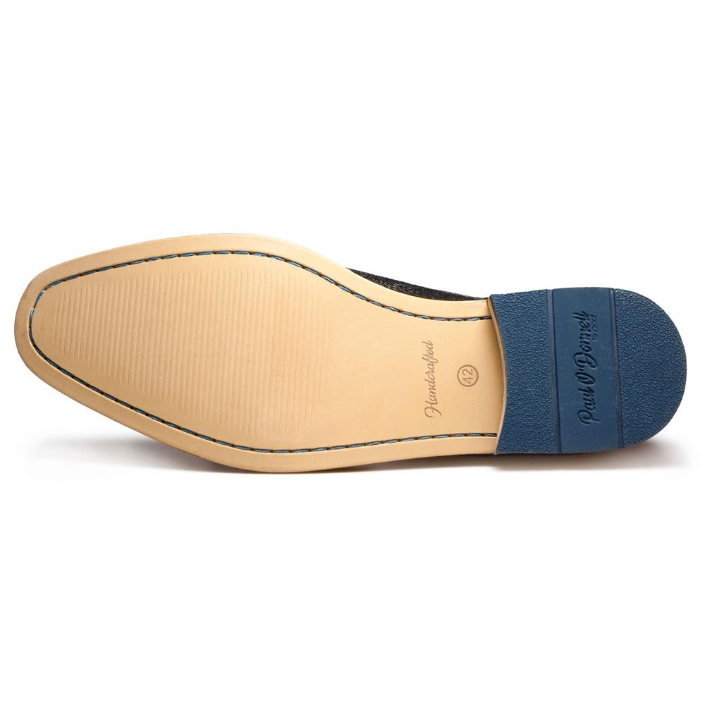 Paul O Donnell Mens Premium Embossed Leather Black Lace Up Shoes (Chicago)