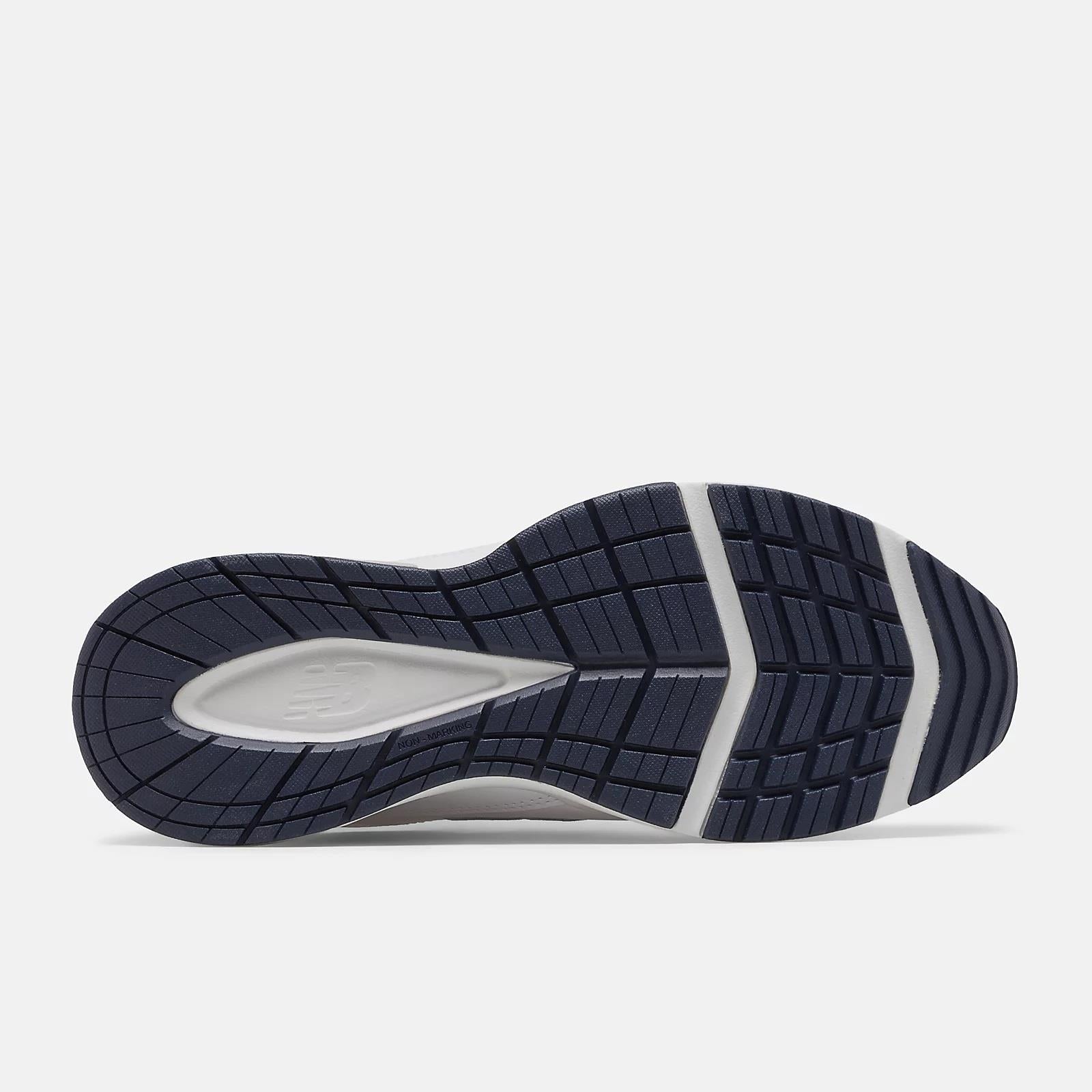 New Balance Men's EE Wide Fit Leather Sneakers (608) in White/Navy in UK 12 (US 12.5/EU 47)