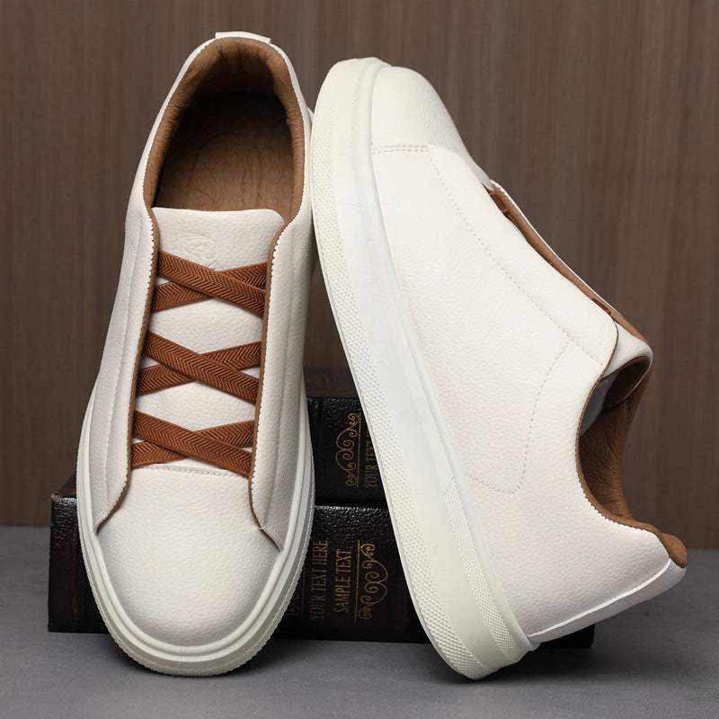 Men's Leather Soft-soled Breathable Sneakers