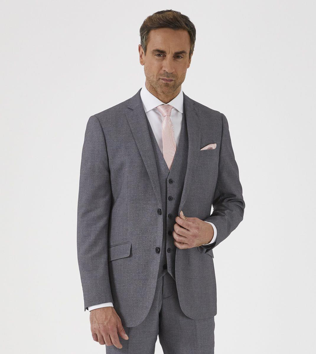 Skopes Men's Tailored Fit Harcourt Jacket in Silver 34 Short to 68 Long