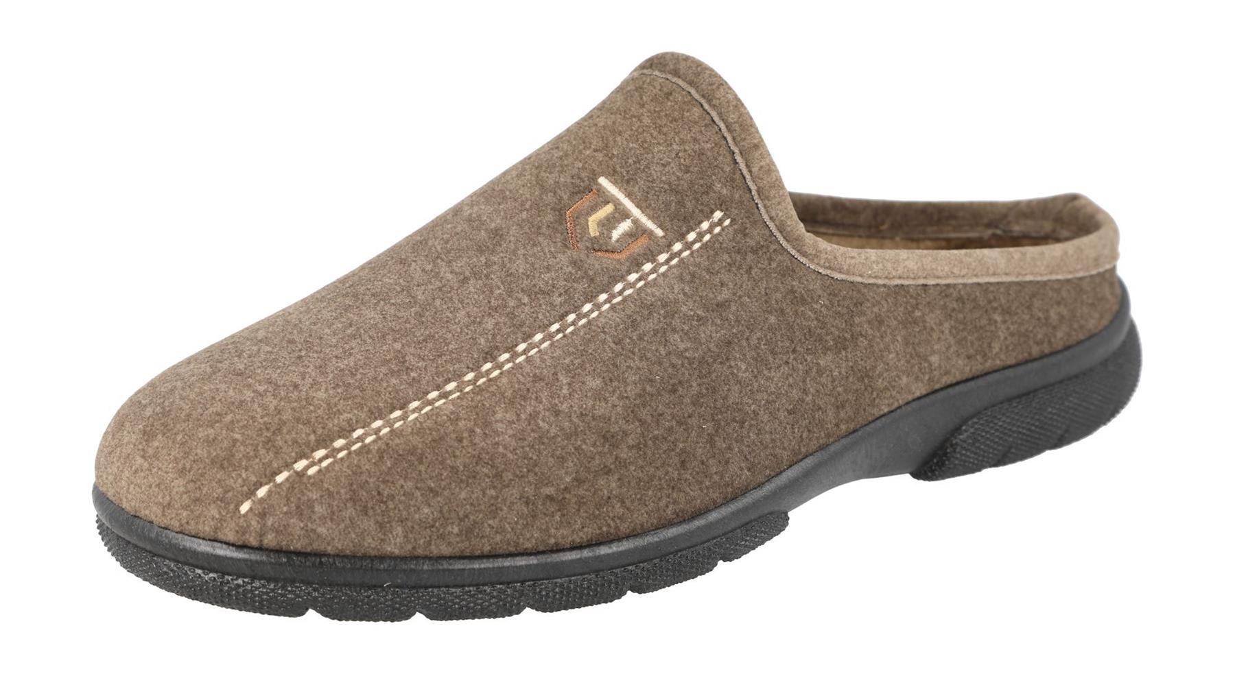 DB Shoes Men's 6V Fit Slip-On Mule in Taupe, Sizes 6 to 12