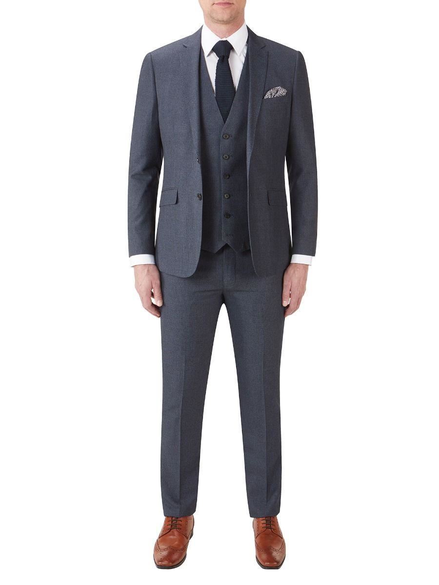 Skopes Men's Harcourt Slim Fit Suit Trouser in Blue Waist 30 to 46