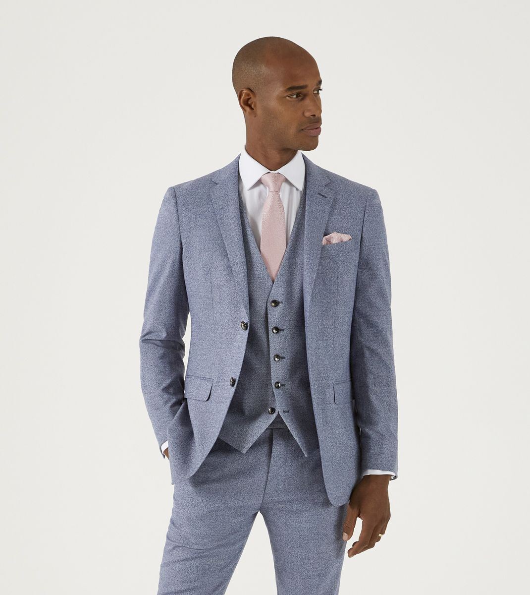 Skopes Slim Fit Jodrell Suit Jacket For Men in Blue Marl, 34S-48L