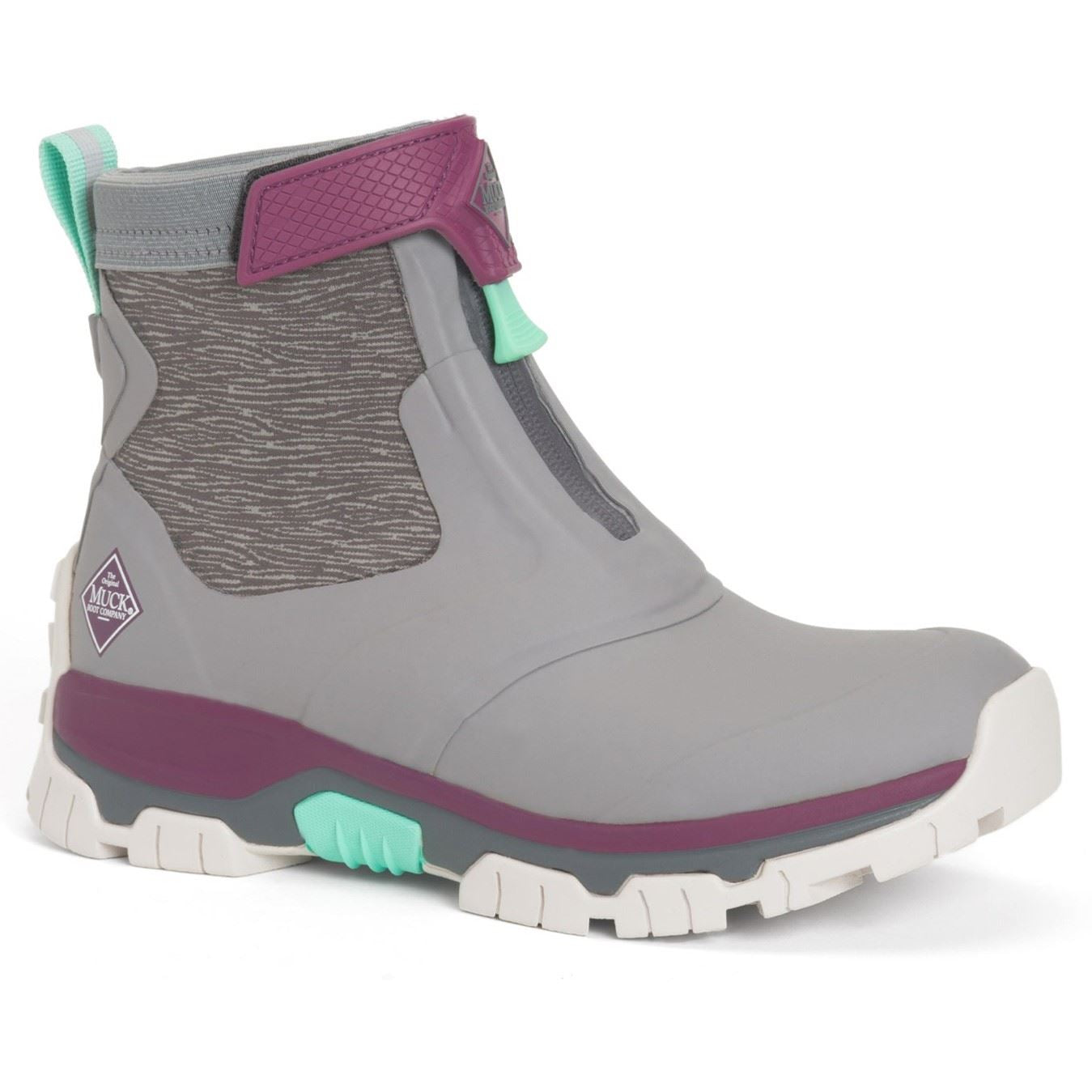Muck Boots Women's Apex Mid Zip Wellington in Grey 1 to 8