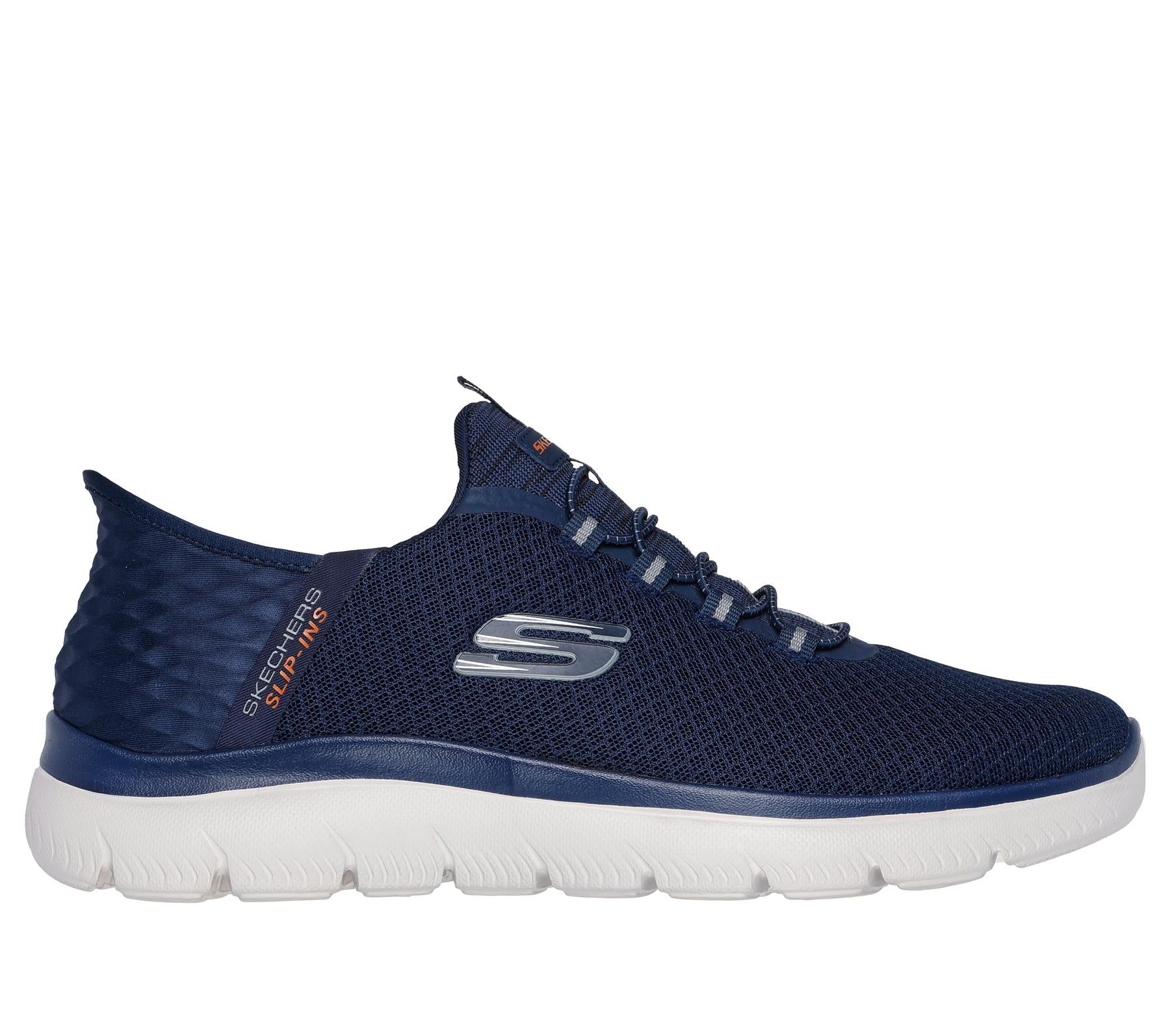 Skechers Slip On Sneaker Shoe For Men Summits High Range Mesh Slip-Ins in Navy, 5.5-14