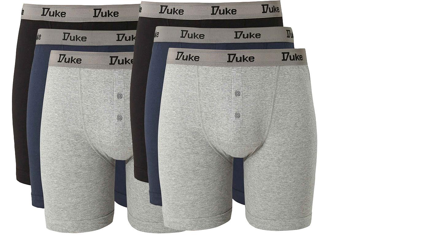 D555 Men's Big Size 6 Pairs Pack Jersey Button Fly Boxer Shorts 2XL - 10XL