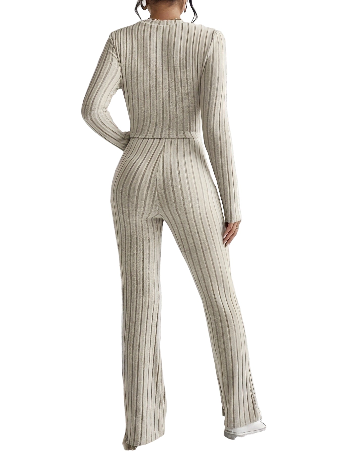 Short Top And Slim Fit Pants Set