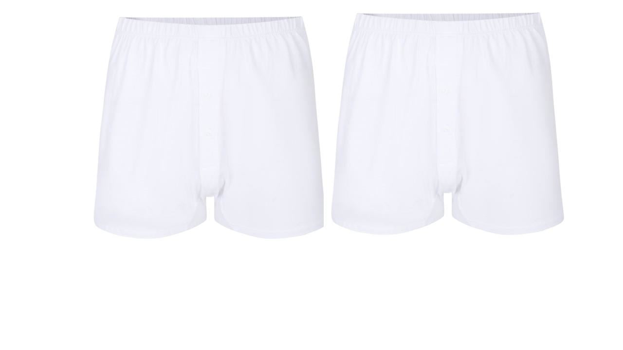 Espionage Big Size Twin Pack Jersey Boxer Shorts (U001) in White, 2XL to 8XL