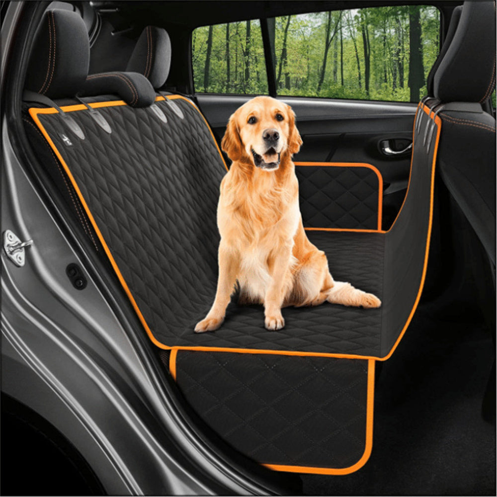 Dog Car Seat Cover View Mesh Pet Carrier Hammock Safety Protector Car Rear BackSeat Mat With Zipper And Pocket For Travel