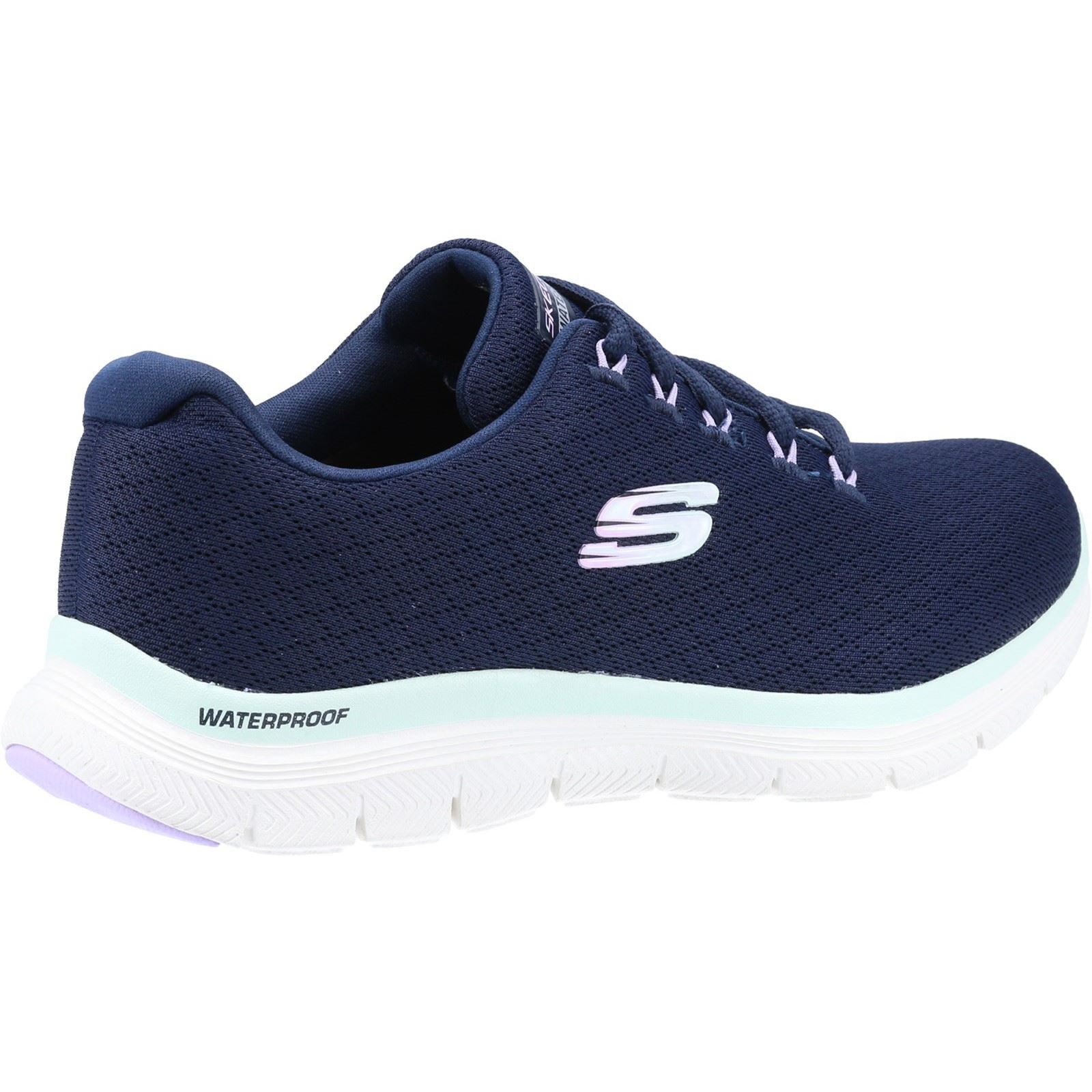 Skechers Flex Appeal 4.0 Coated Fidelity Shoes Ladies Sports in Navy