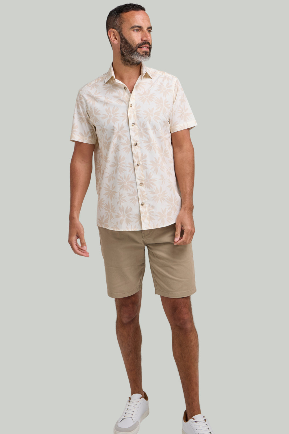 Double TWO Floral Print Short Sleeve Shirt For Men in 2 Colours, M-5XL